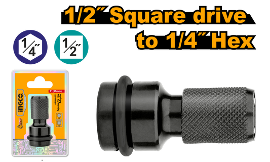 Ingco Adaptor 1/2 Sq To 1/4 Hex ABH60501