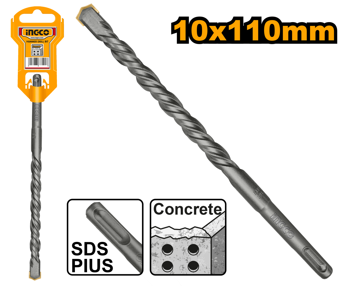 Ingco Drill Bit Sds Plus Hammer 10X110Mm