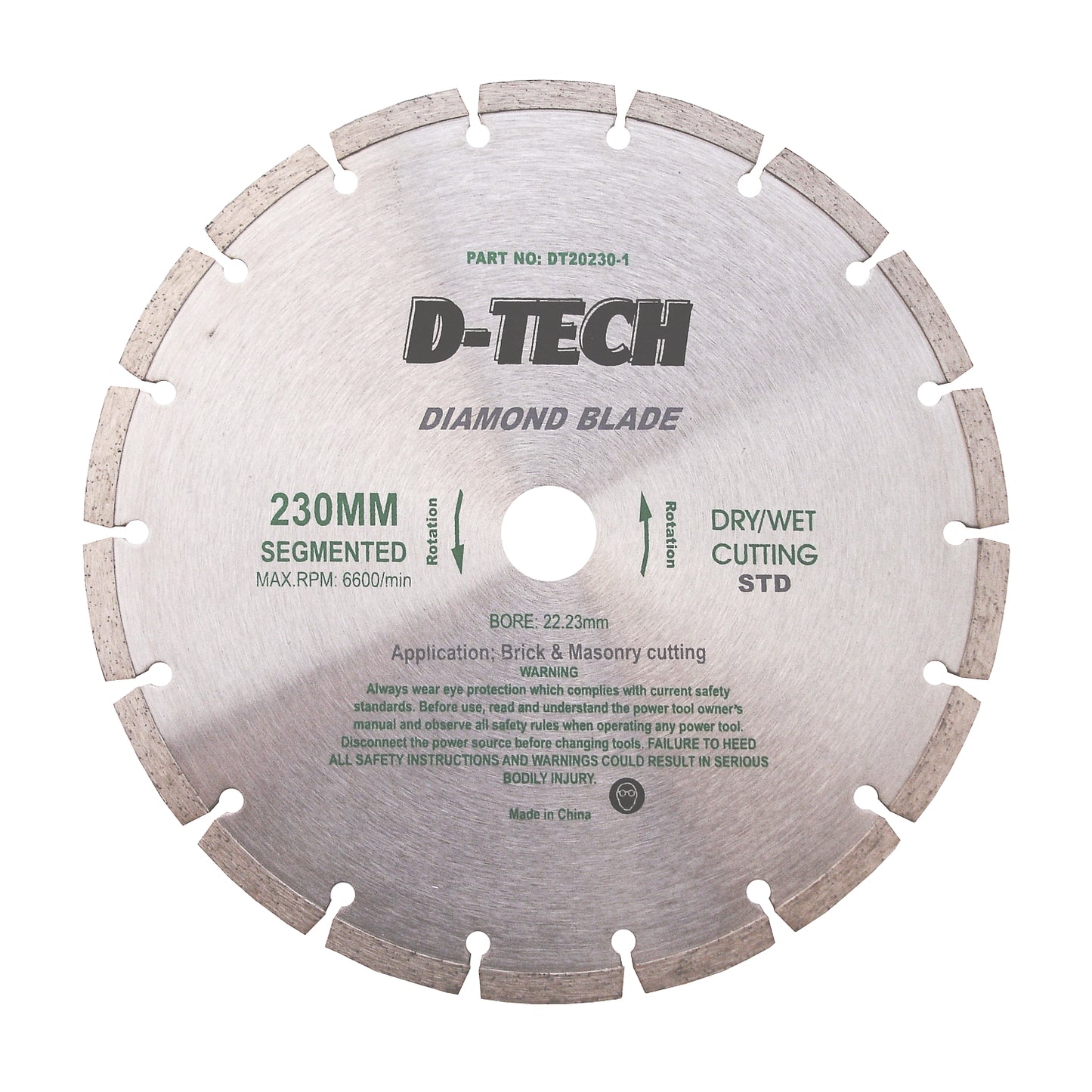 D-Tech Diamond Blade Segmented Std. 230 X 22.23Mm