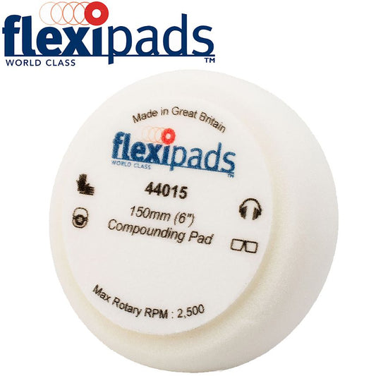 Flexipads White Compounding Sponge 150Mm Hook And Loop