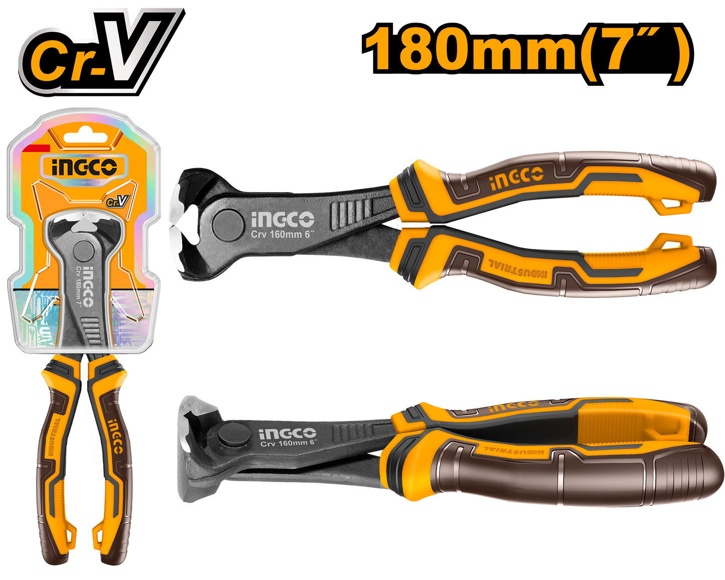 Ingco Plier End Cutter 180Mm Blck HECP02180Po