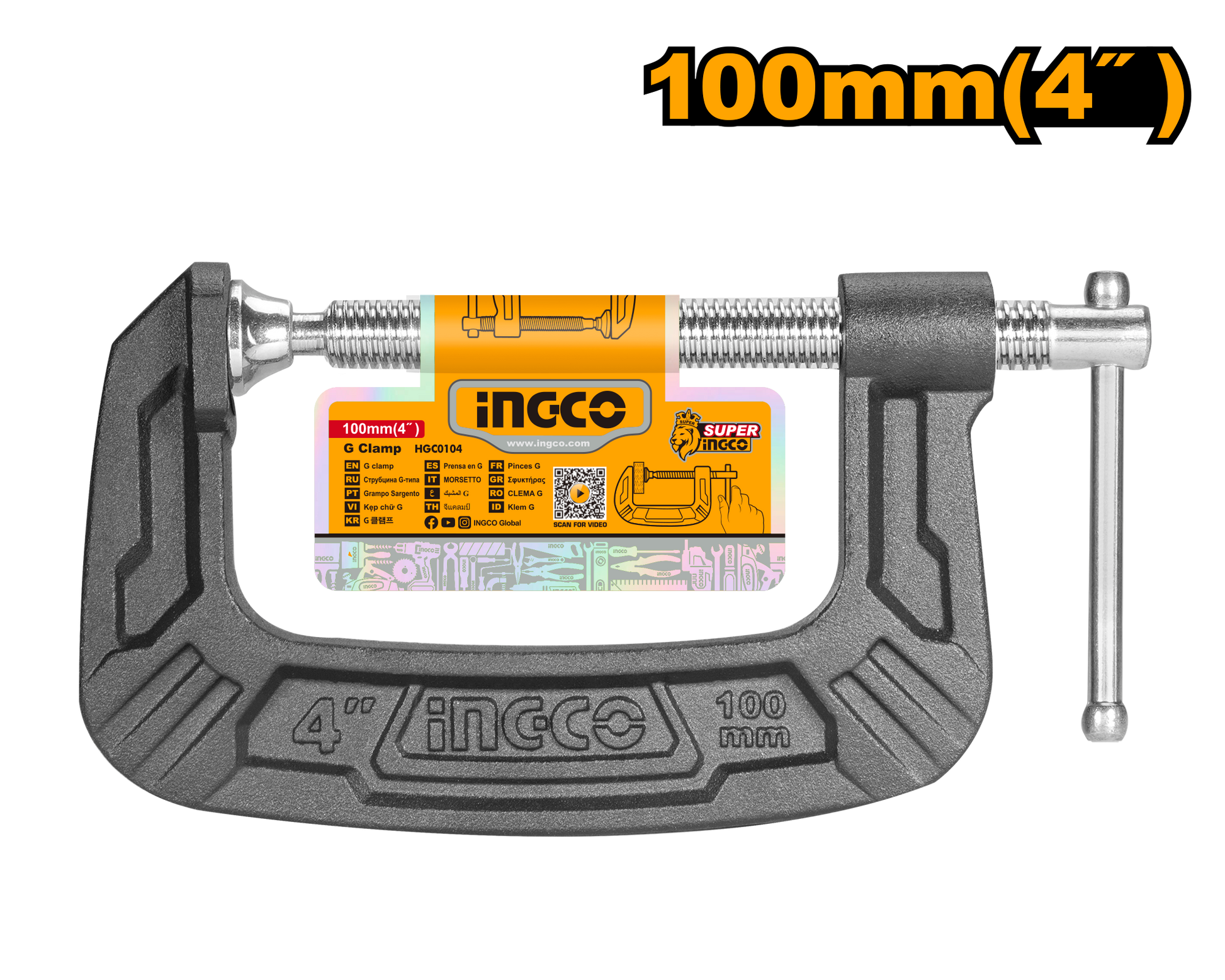 Ingco Clamp G 100Mm Cast Iron HGC0104