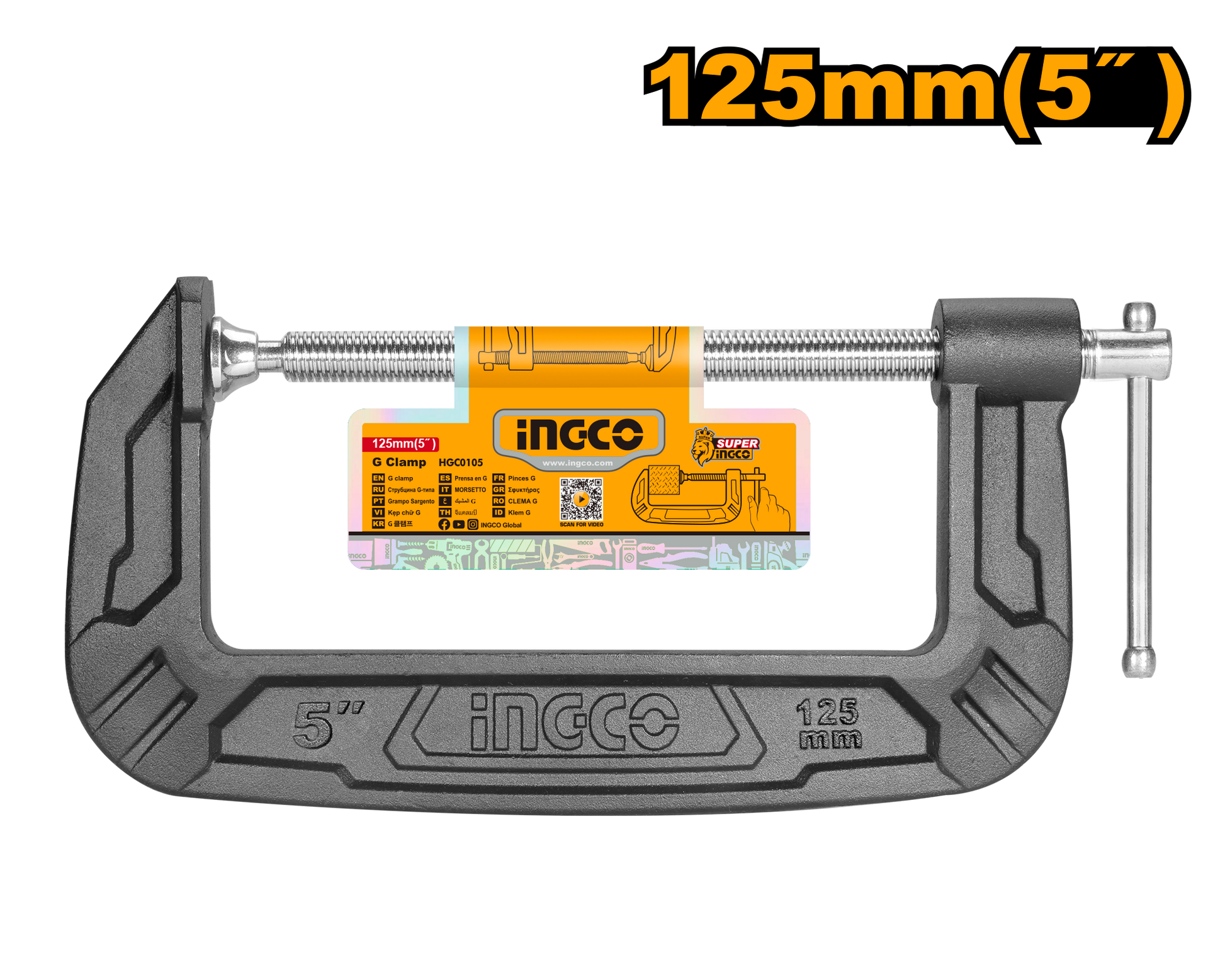 Ingco Clamp G 125Mm Cast Iron HGC0105