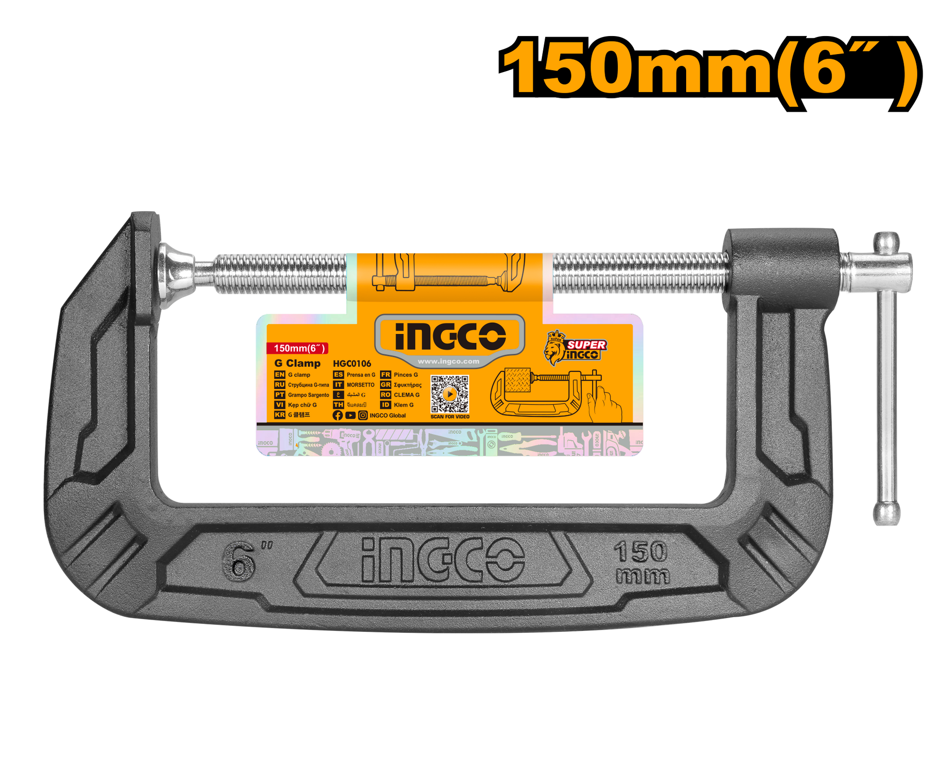 Ingco Clamp G 150Mm Cast Iron HGC0106
