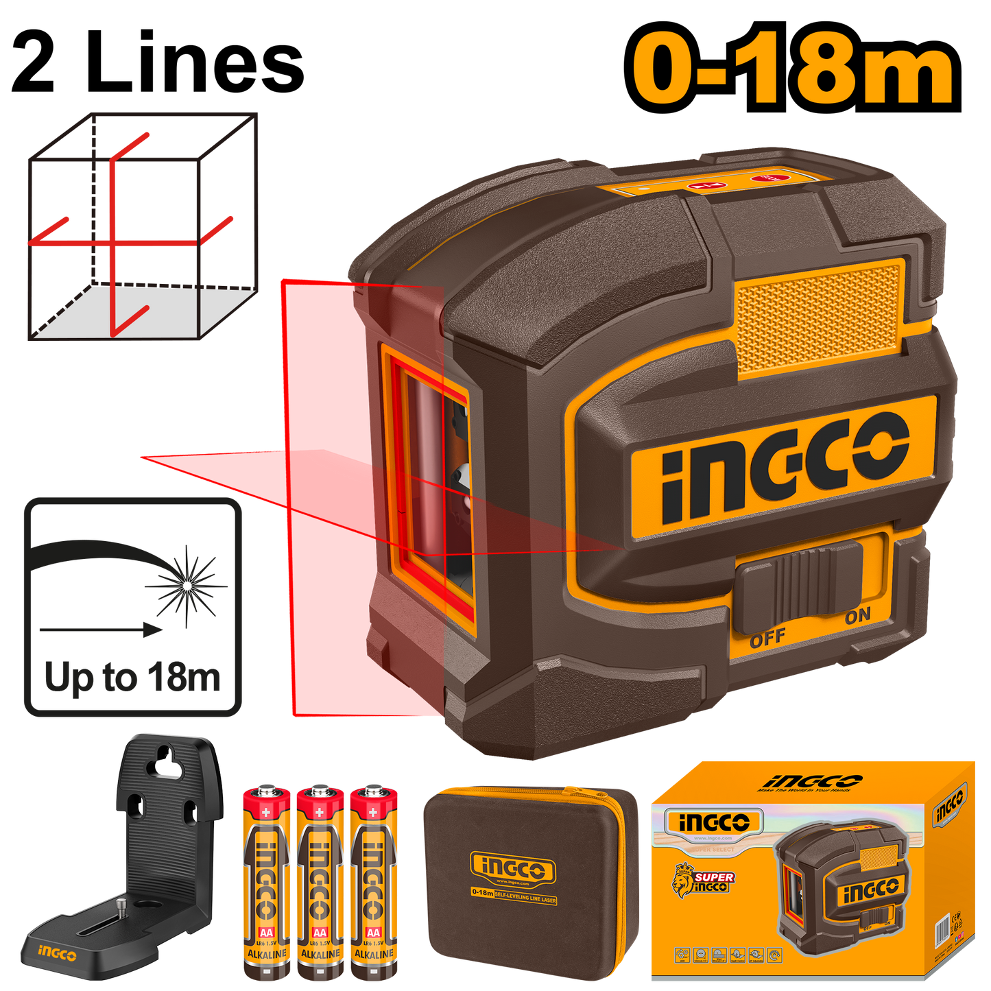 Ingco Self Leveling Laser Level - Red
