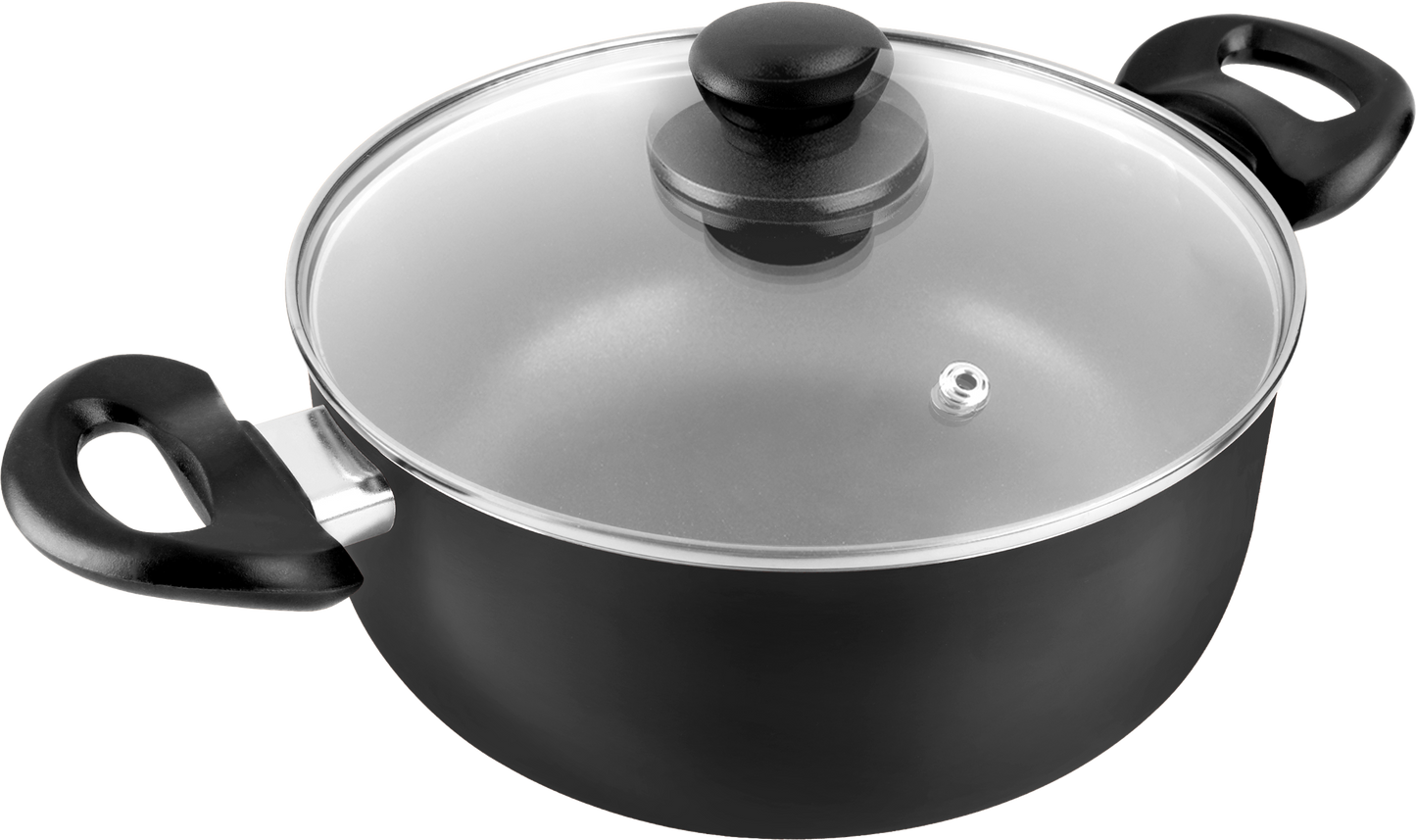 Decakila Casserole Pot 24X11Cm Induction with Lid - Black