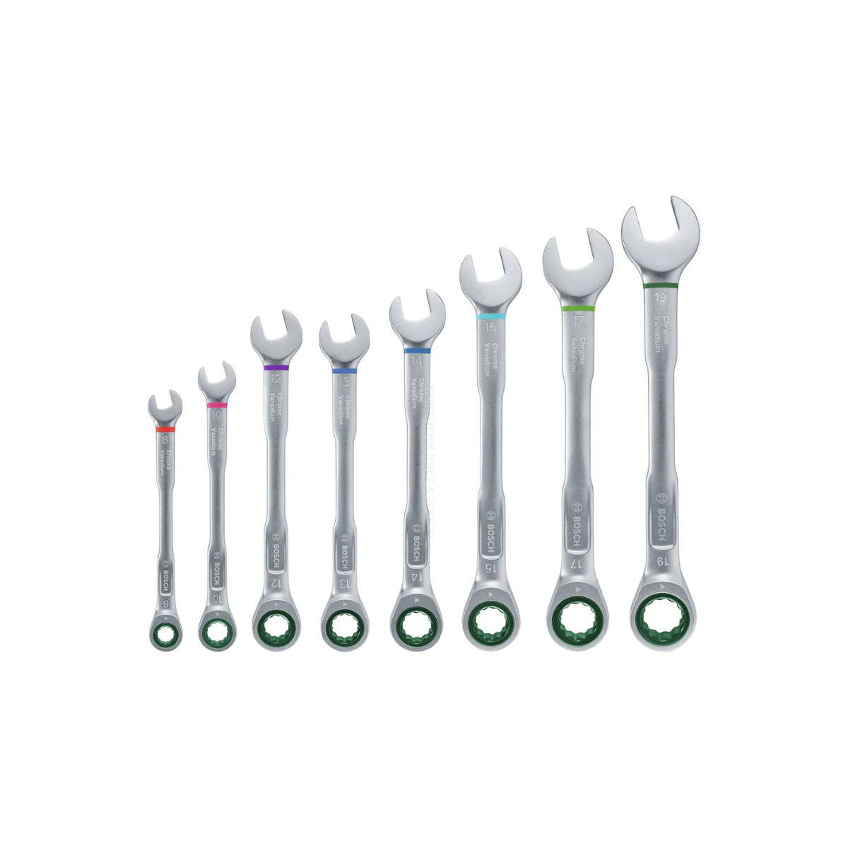 Bosch Ratchet Combination Wrench Set 8-piece