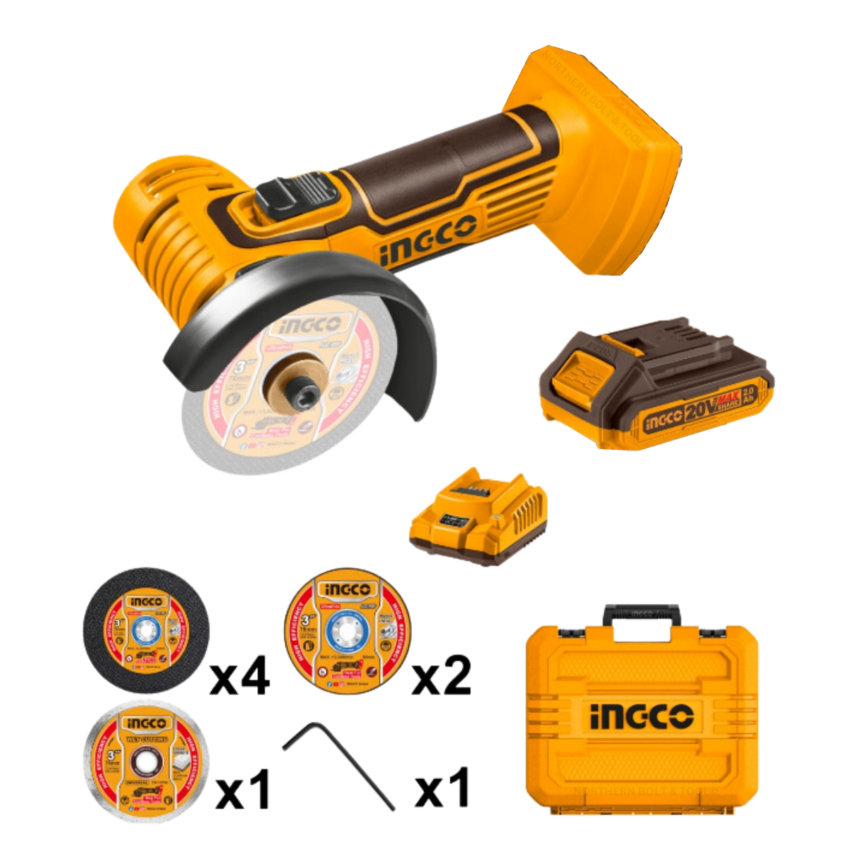 Ingco Cordless Mini Cut-off Tool 20V Kit