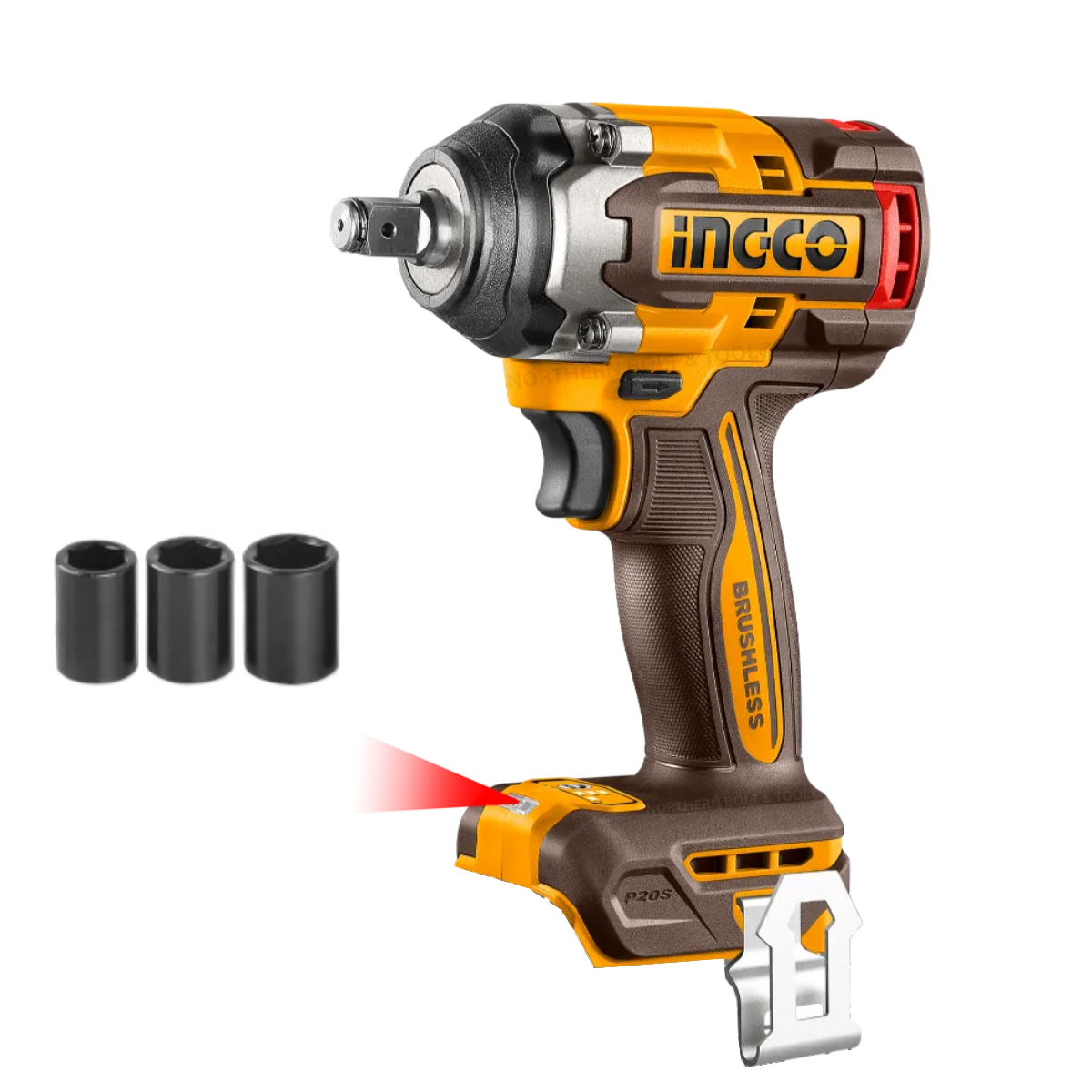 Ingco Cordless Impact Wrench 500Nm 20V Tool Only Northern Bolt Tool