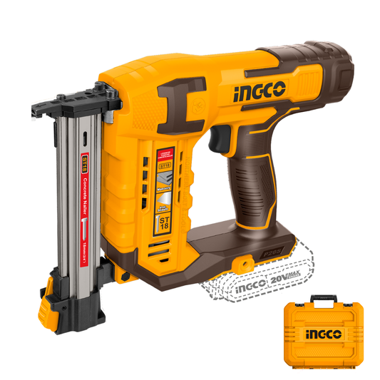 Ingco Cordless Concrete/Brick Nailer 20V (Tool only) CSTLI3805