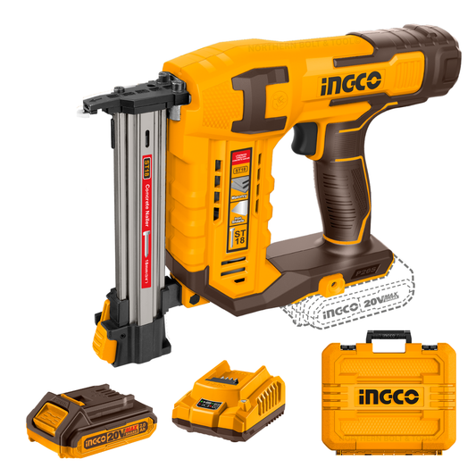 Ingco Cordless Concrete/Brick Nailer 20V Kit