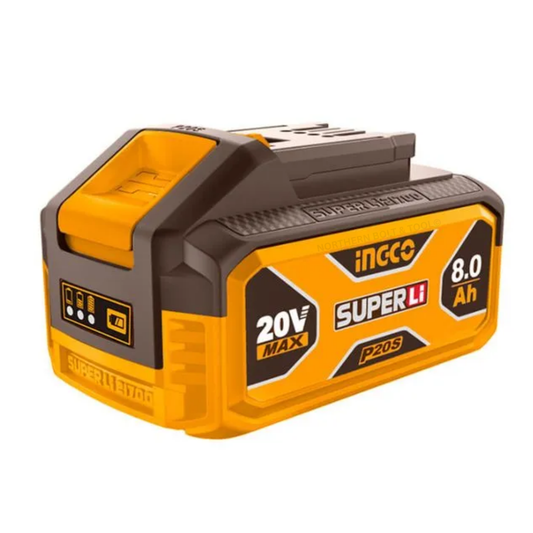 Ingco 8Ah Battery 20V P20S For All Ingco Cordless Tools FBLI2108