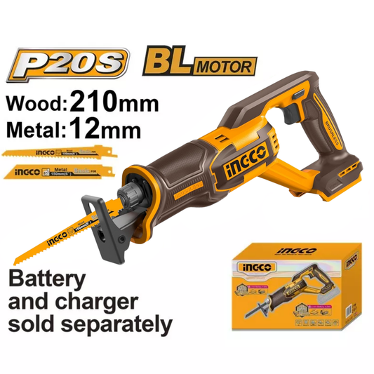 Ingco Cordless Reciprocating Saw Brushless 20V (Tool only) CRSLI2108