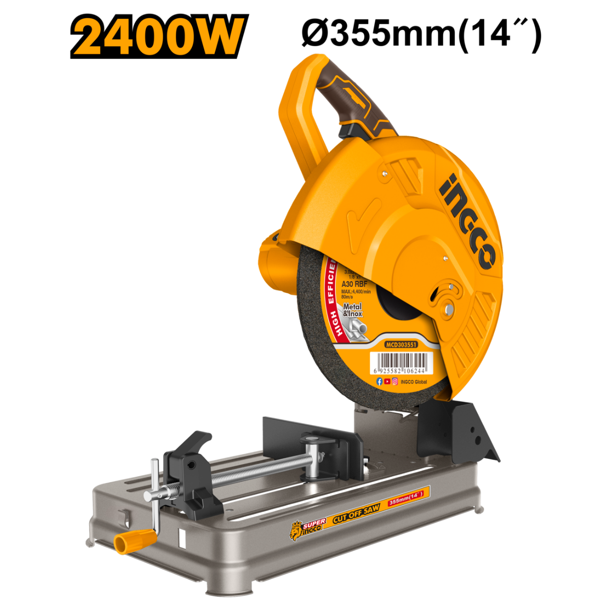 Ingco Cut off saw 2400w 355mm COS243558