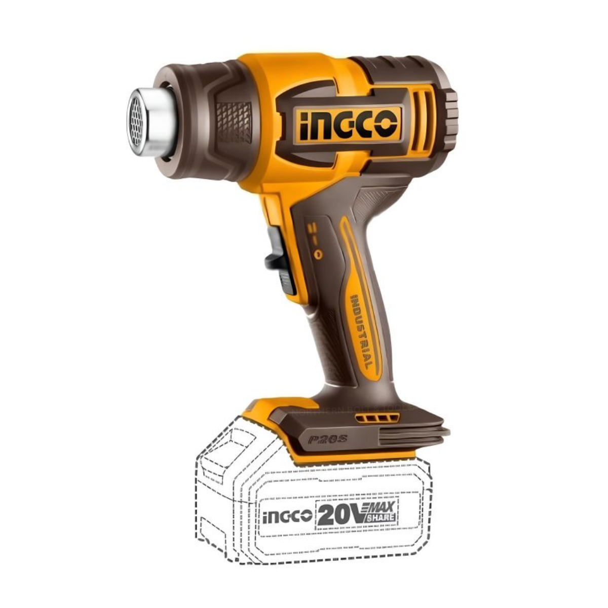 Ingco Cordless Heat Gun 20V P20S HGLI2006