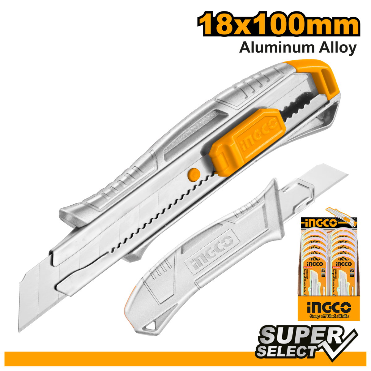 Special - Ingco Knife 100Mm S/Off 18Mm Alum
