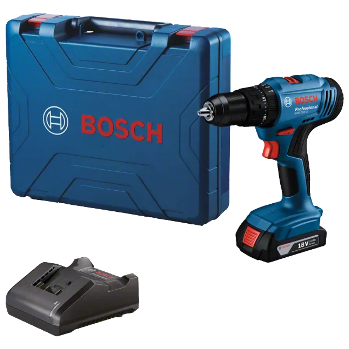 Bosch Cordless Impact Drill 56nm GSB 183-LI Kit 06019K91K1