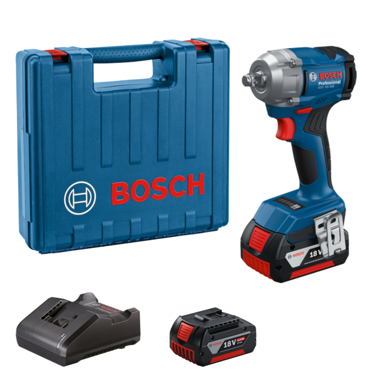 Bosch Impact Wrench GDS 18V-350 Kit - 560Nm Breakaway Torque 06019M5021