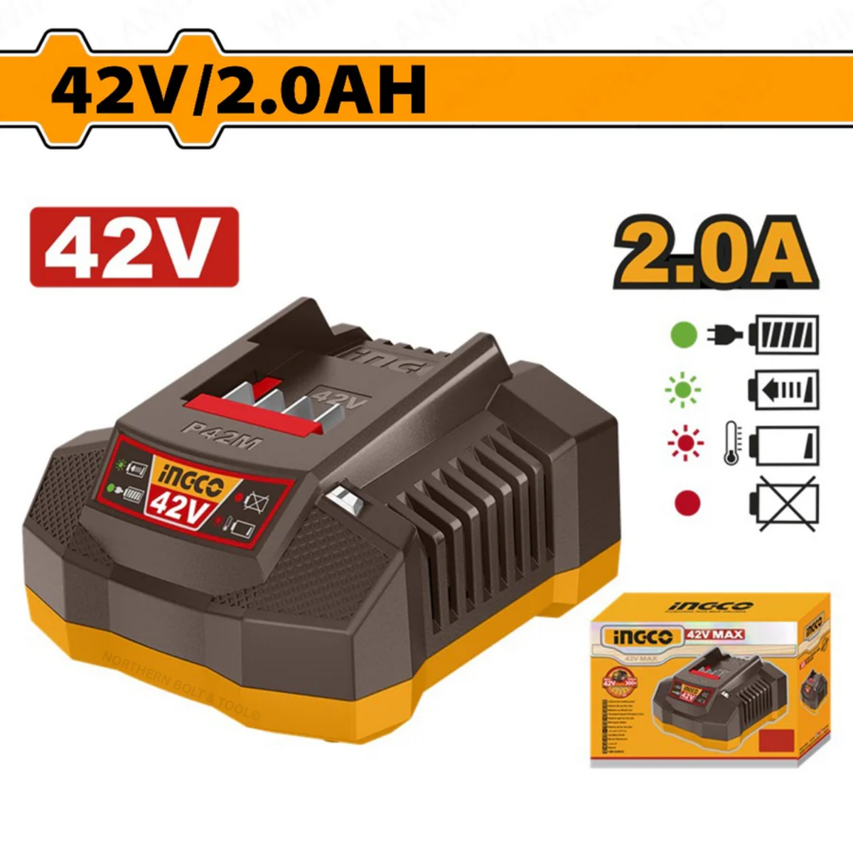 Ingco 42v Battery Charger 2.0A P42M