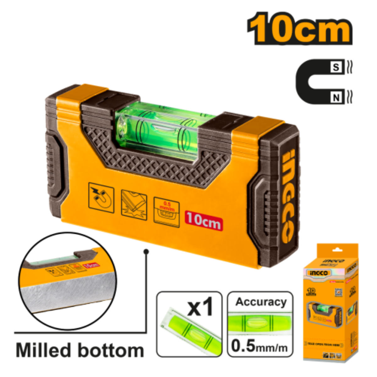 Ingco Mini Hand Level 10cm HMSL05101