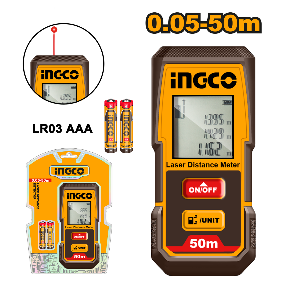 Ingco Laser Distance Meter 0.5-50M