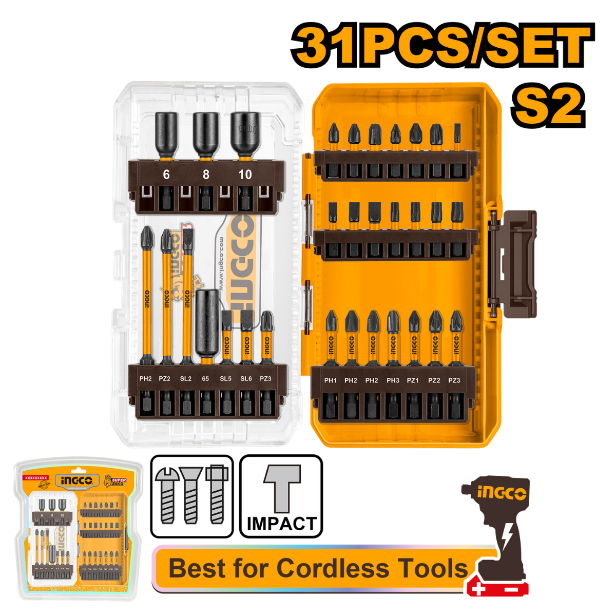 Ingco Drill Bit Set 31Pcs