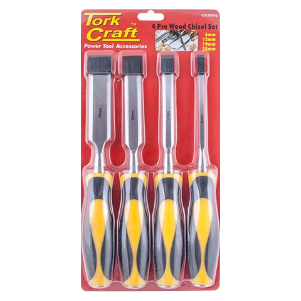 Tork Craft Chisel Set Wood 4 Pcs In Blister Northern Bolt & Tool