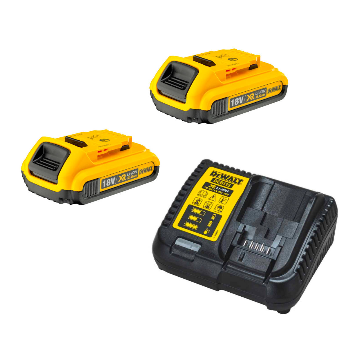 Dewalt 2Ah 18V XR Lithium Ion Battery Kit with Charger Northern Bolt Tool