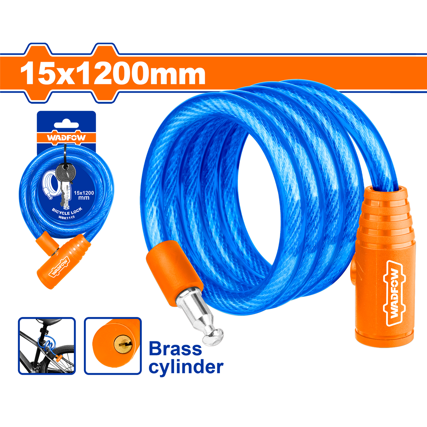 Wadfow Bicycle cable lock WBK1115