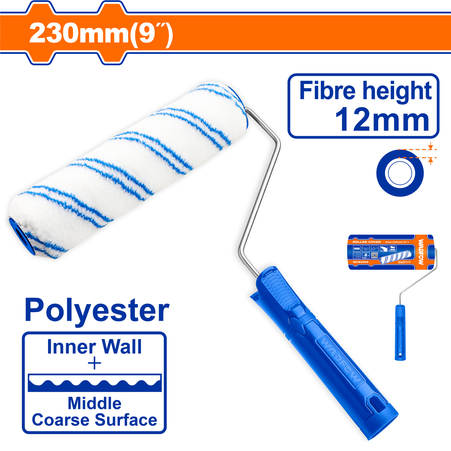 Wadfow Cylinder brush (Inner wall) 230mm WCB1909
