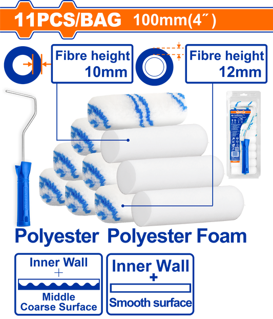 Wadfow Cylinder brush 11 in 1 set (Inner wall) 100mm WCB5411