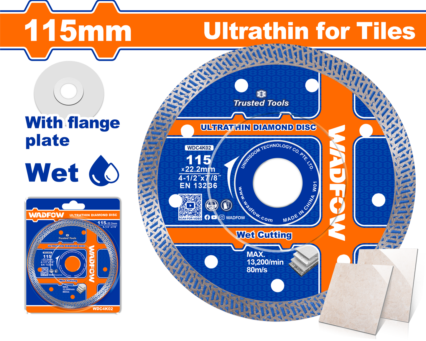 Wadfow Ultrathin diamond disc 115mm WDC4K02