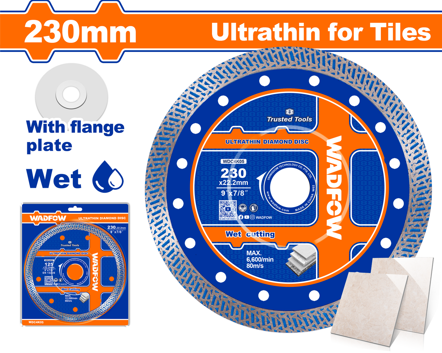 Wadfow Ultrathin diamond disc 230mm WDC4K05