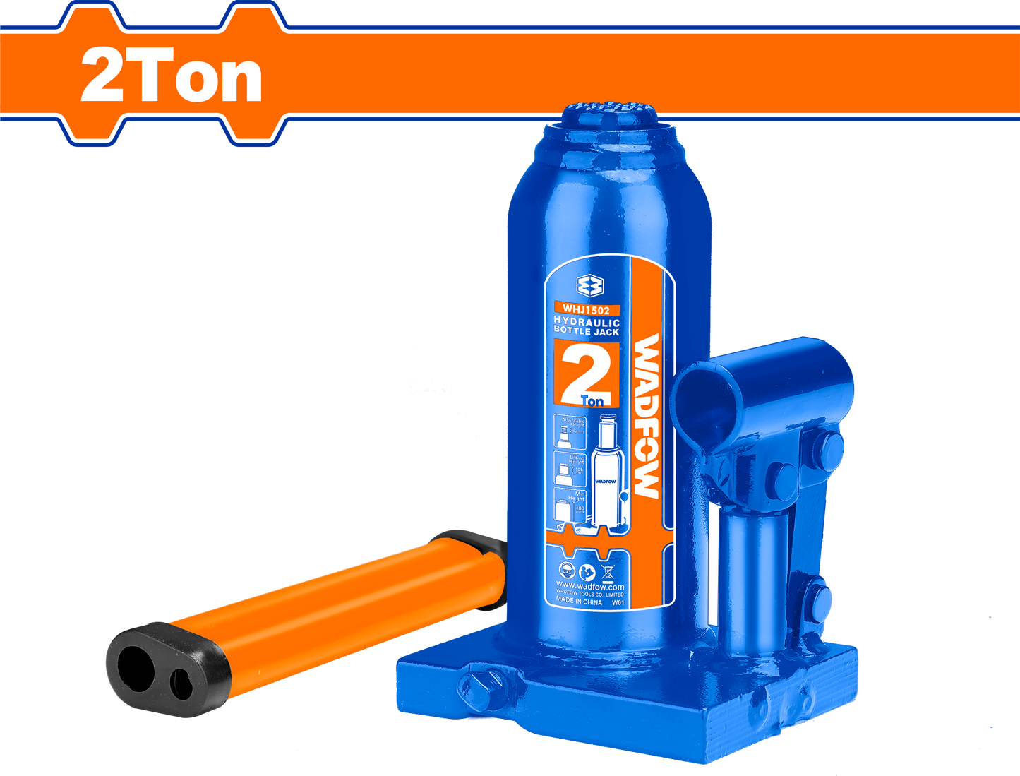 Wadfow Hydraulic bottle jack 2ton WHJ1502