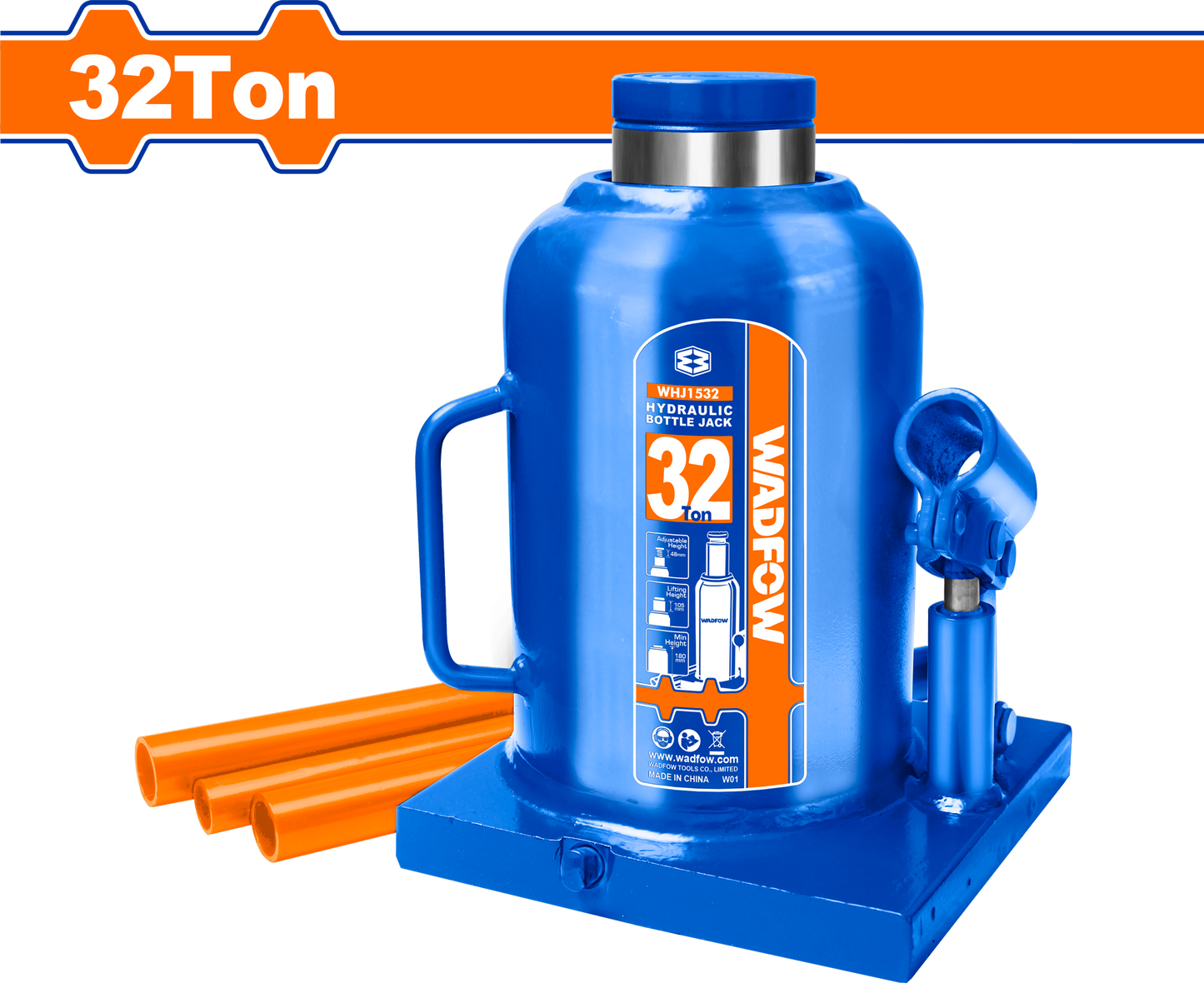 Wadfow Hydraulic bottle jack 32ton WHJ1532