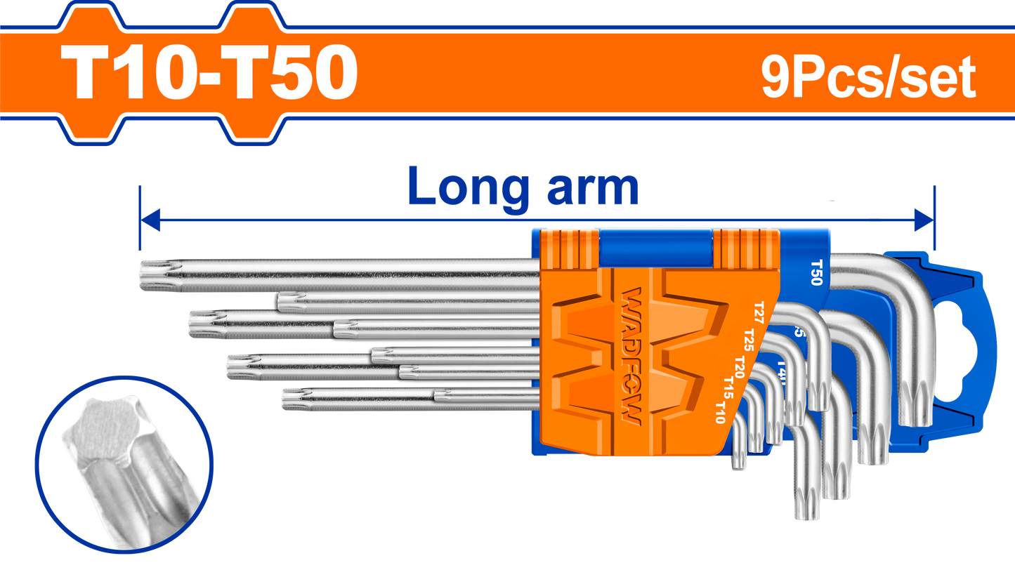 Wadfow Torx key T10-T50 9 Piece WHK3291