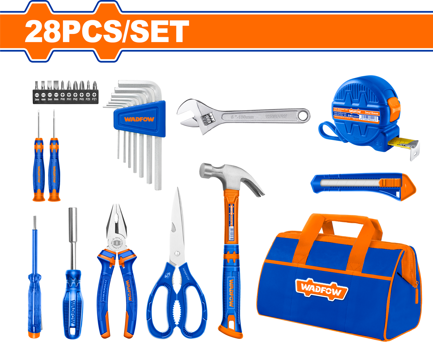 Wadfow 28 Piece hand tools set WHS1M28