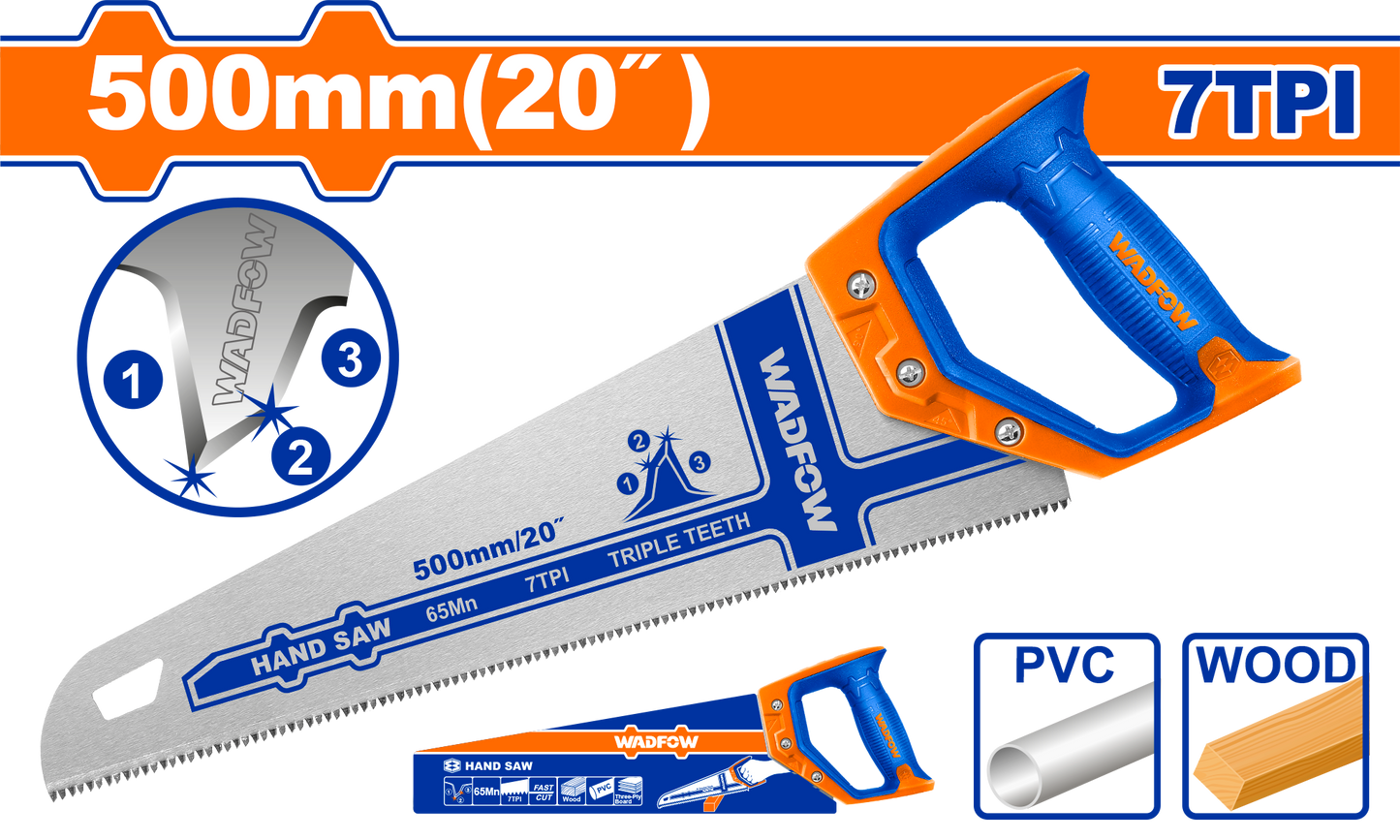 Wadfow Wadfow Hand saw 500mm WHW8G20
