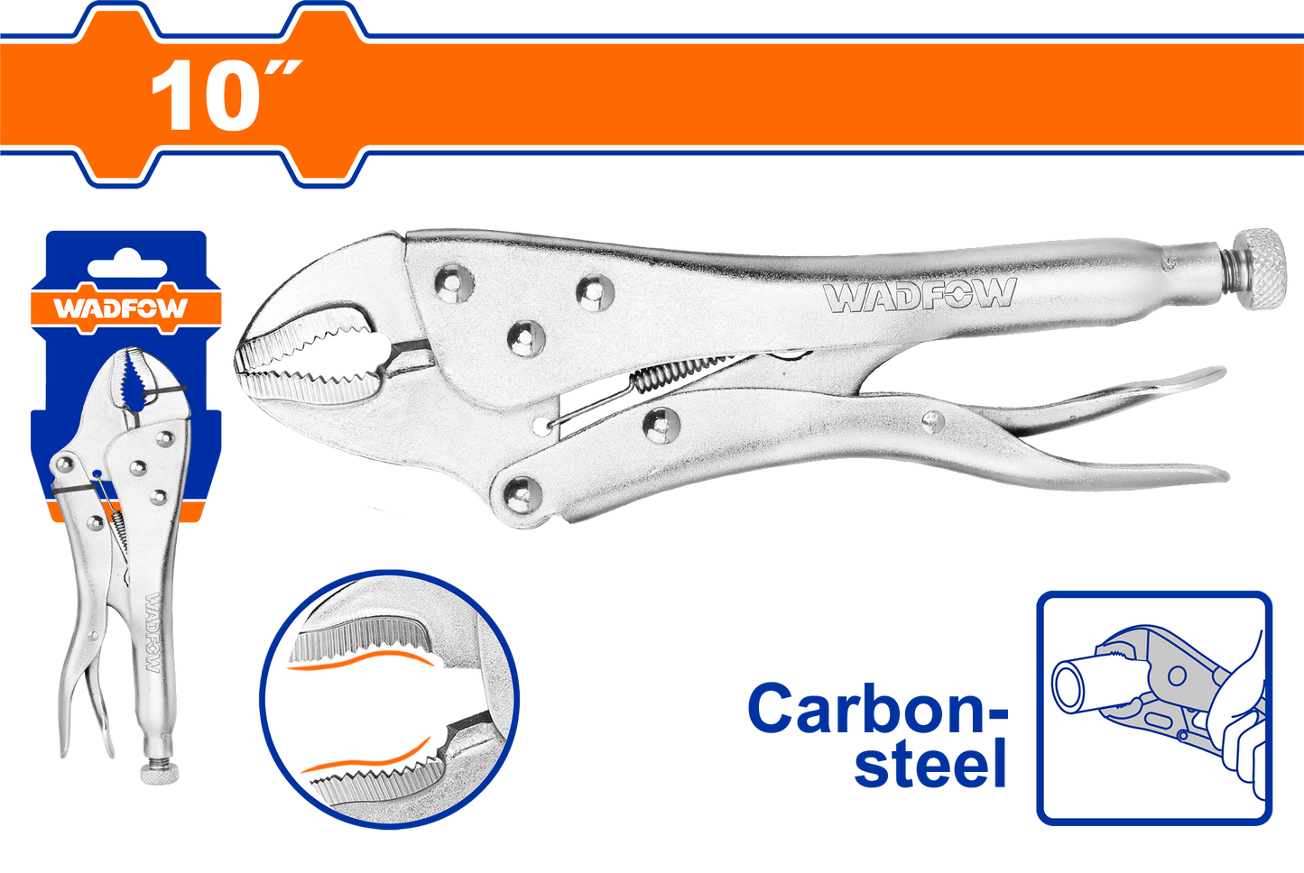 Wadfow Curved jaw locking plier 10" WLP1C10