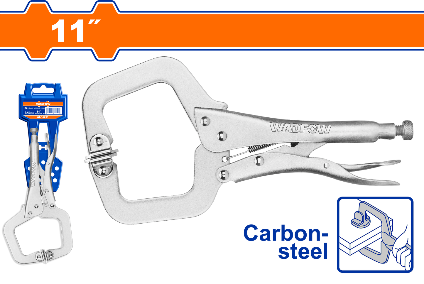 Wadfow C-clamp locking plier 11" WLP4211