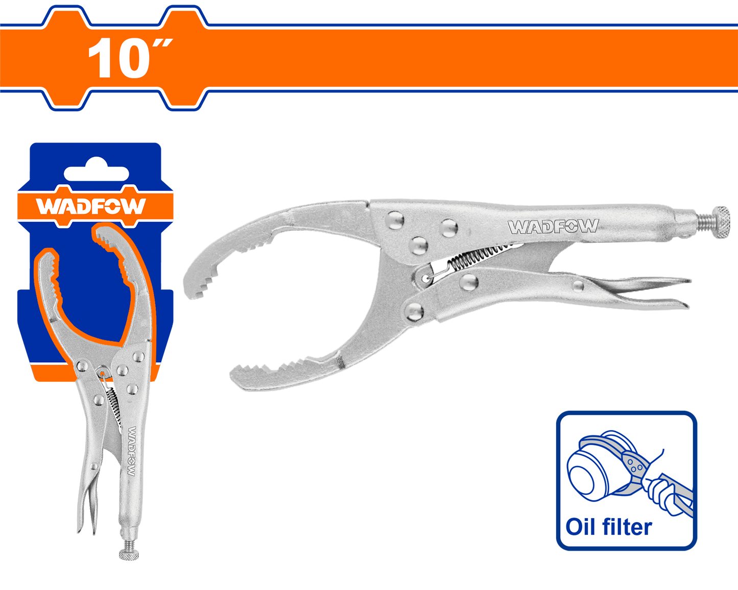 Wadfow Oil filter wrench plier 10" WLP8C10