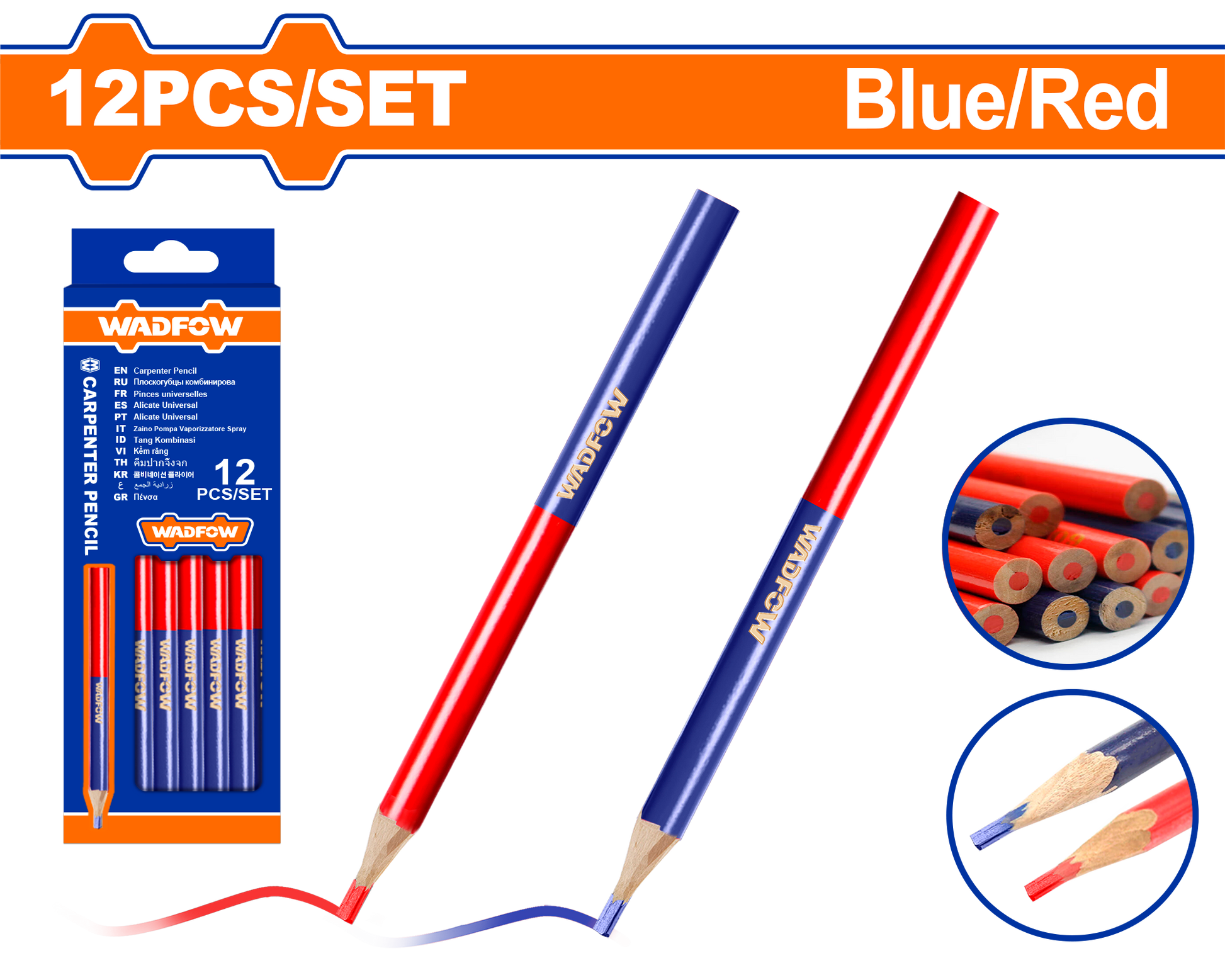 Wadfow Bi-colour carpenter pencil WMQ2512