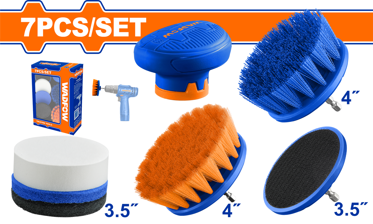 Wadfow Cleaning brush set 7 Piece WND5402