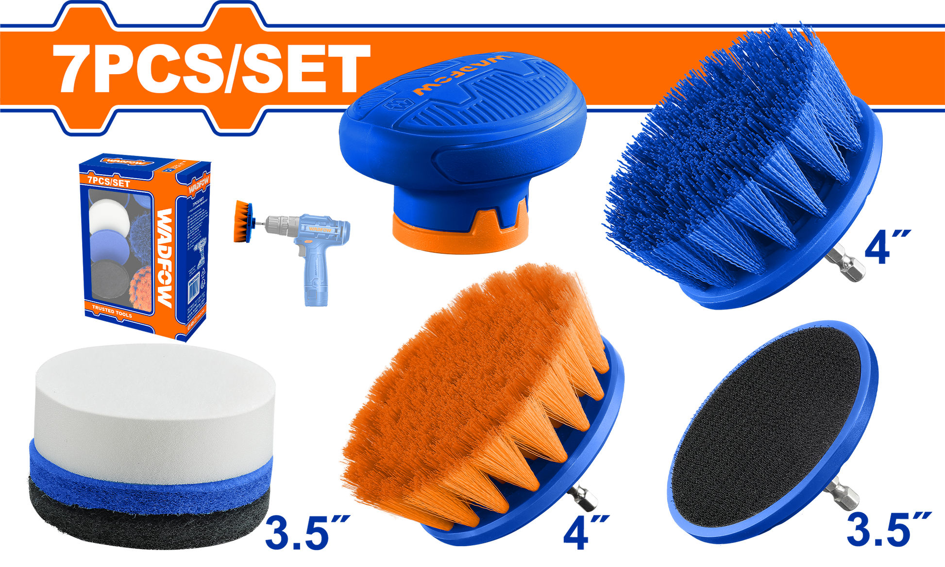 Wadfow Cleaning brush set 7 Piece WND5402