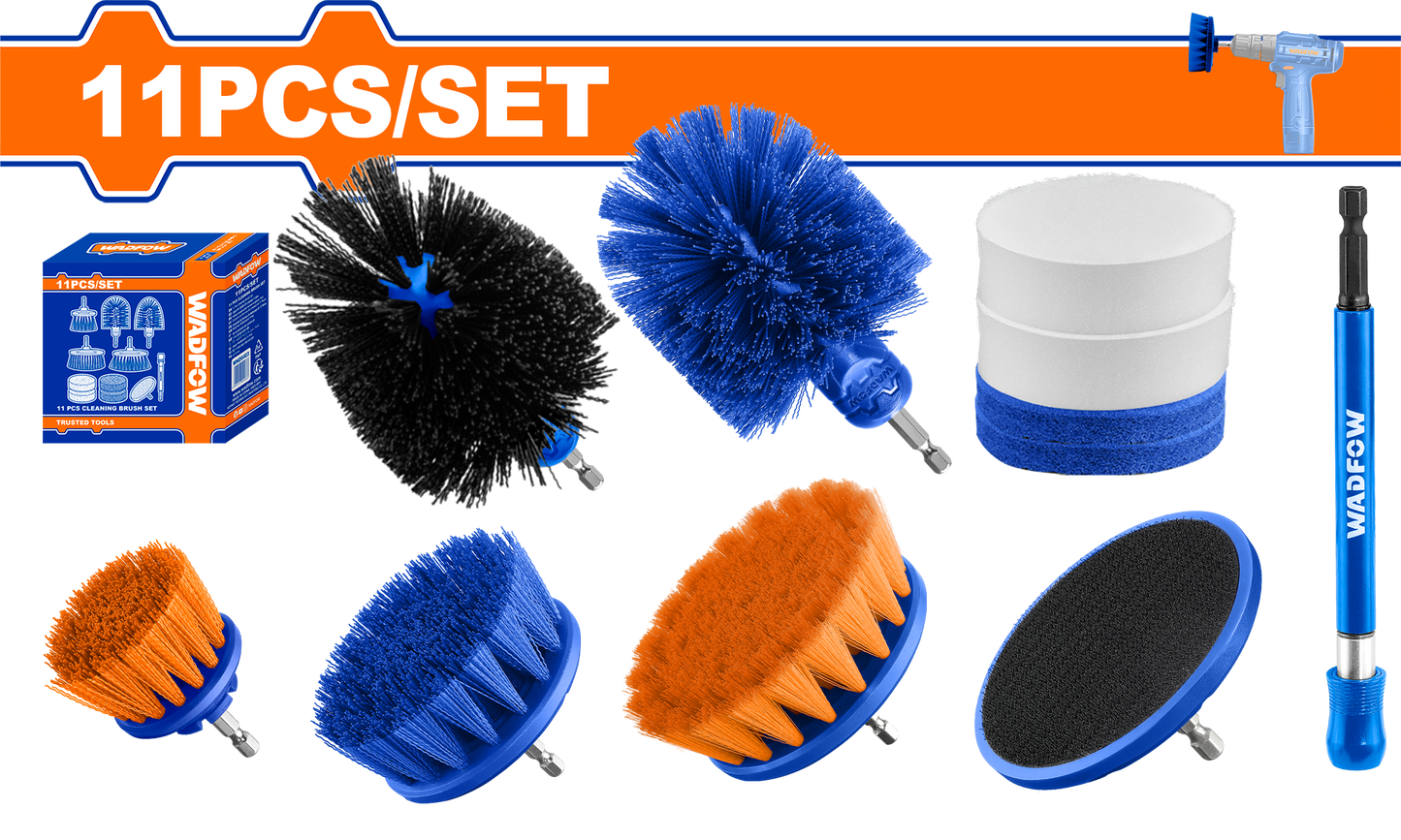 Wadfow Cleaning brush set 11 Piece WND5403