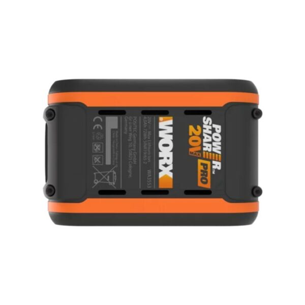 WORX POWERSHARE 20V 4.0AH PRO Lithium Ion Battery