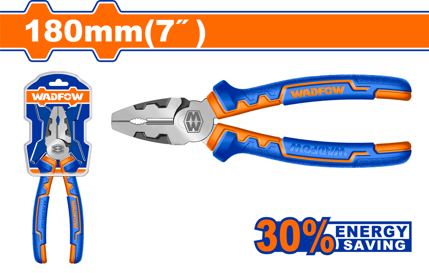 Wadfow High leverage combination pliers 7" WPL1717