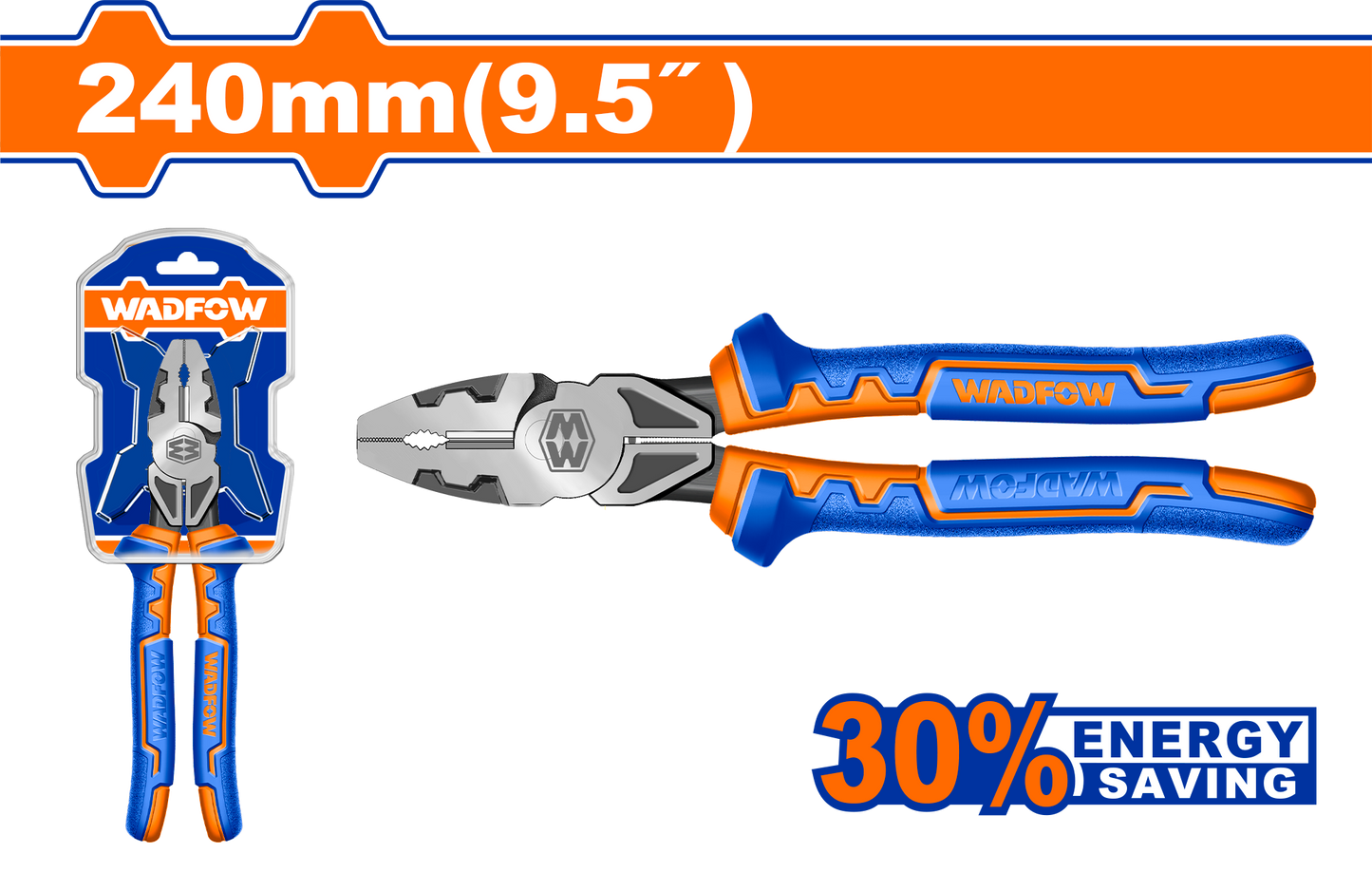 Wadfow High leverage combination pliers 9.5" WPL1719
