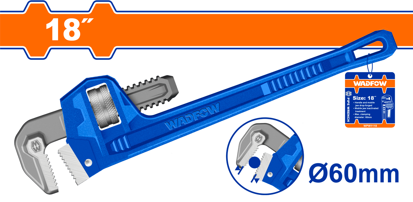 Wadfow Pipe wrench 18" WPW1118