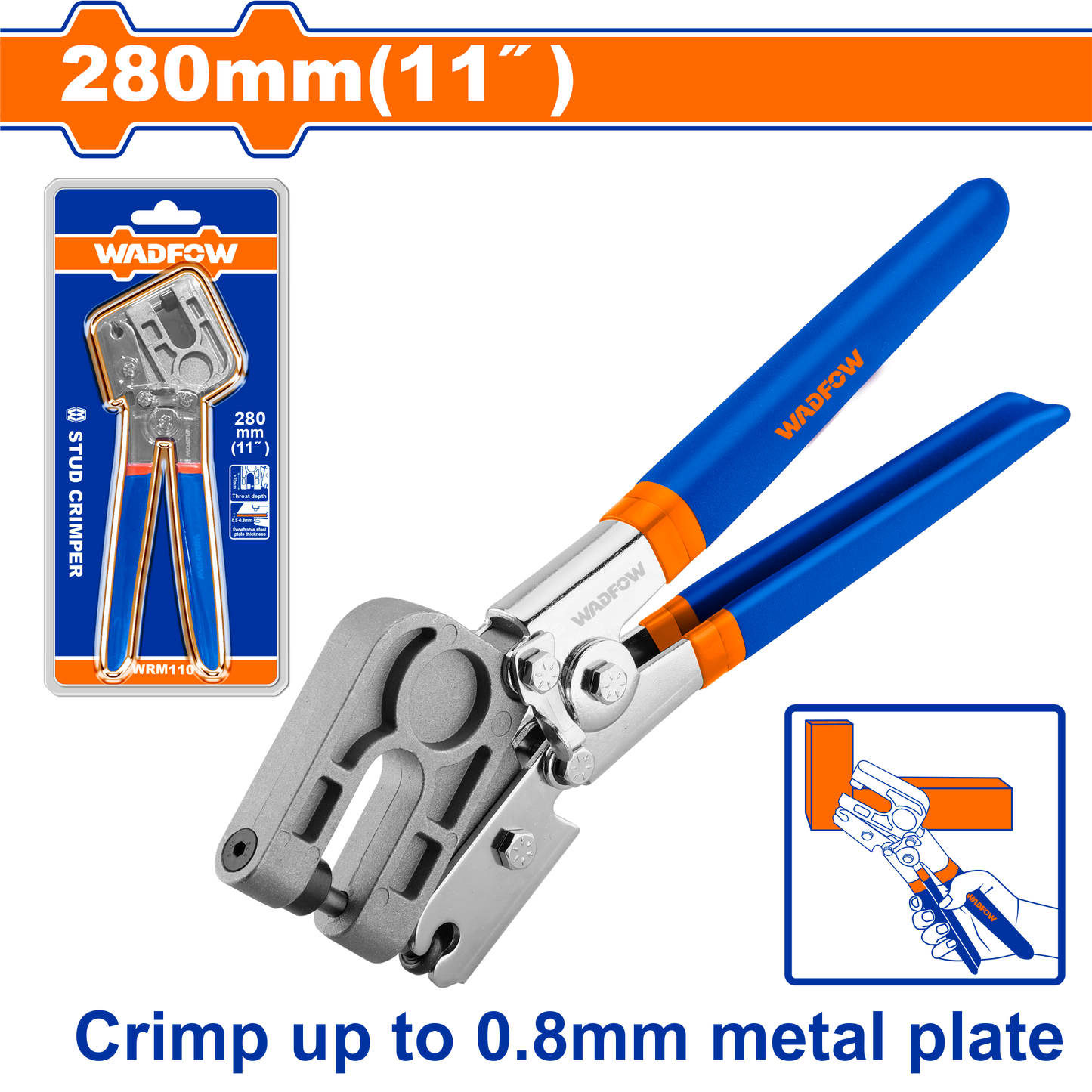 Wadfow Stud crimper 11" WRM1101